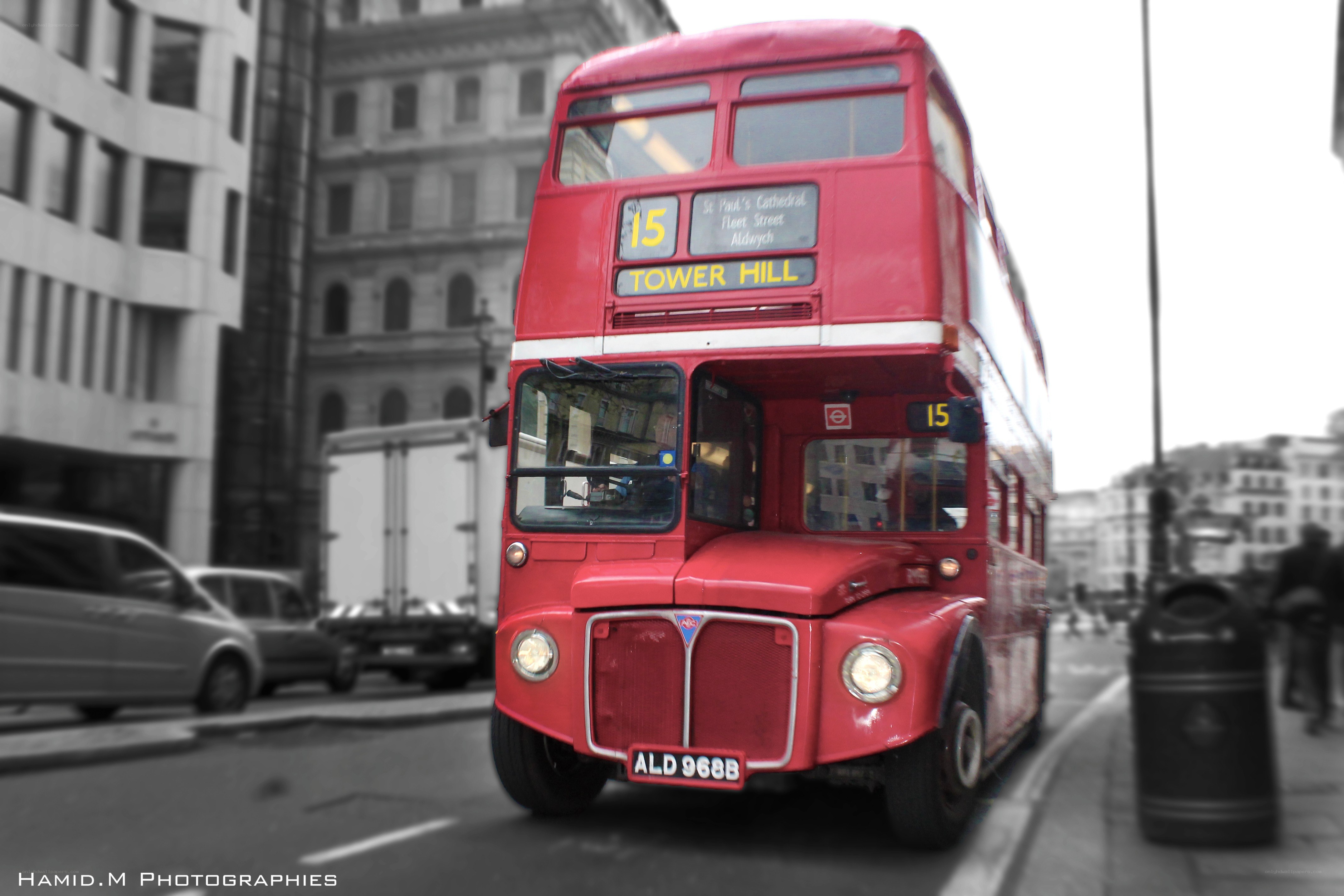 Red double-decker bus in London
