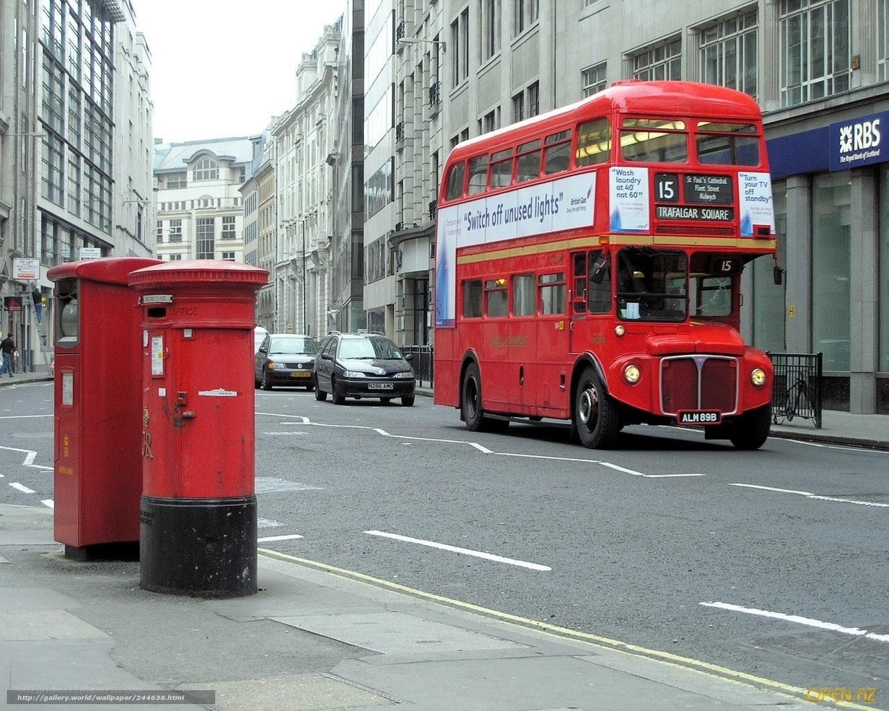 Red double-decker bus in London