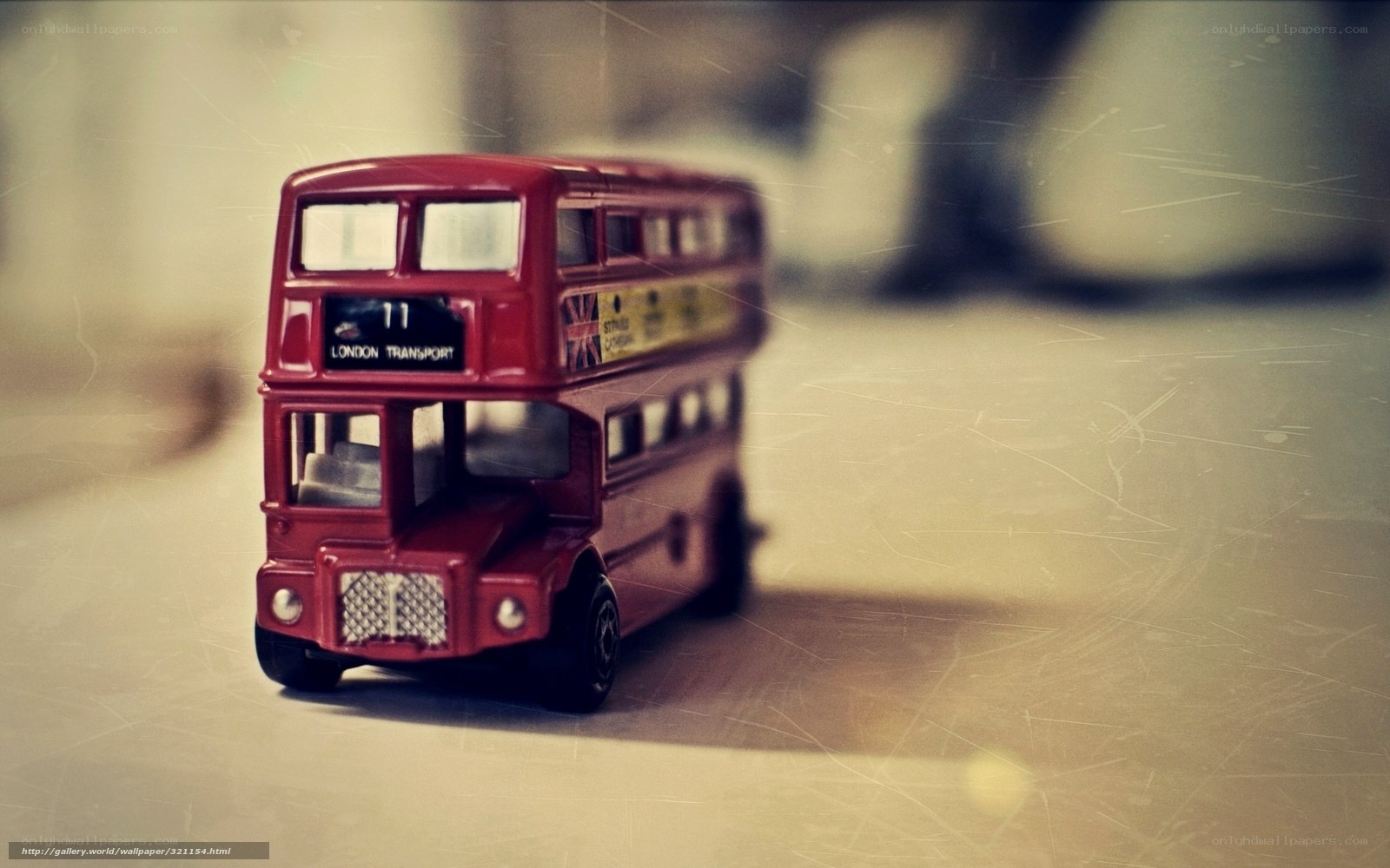 Red double-decker bus toy