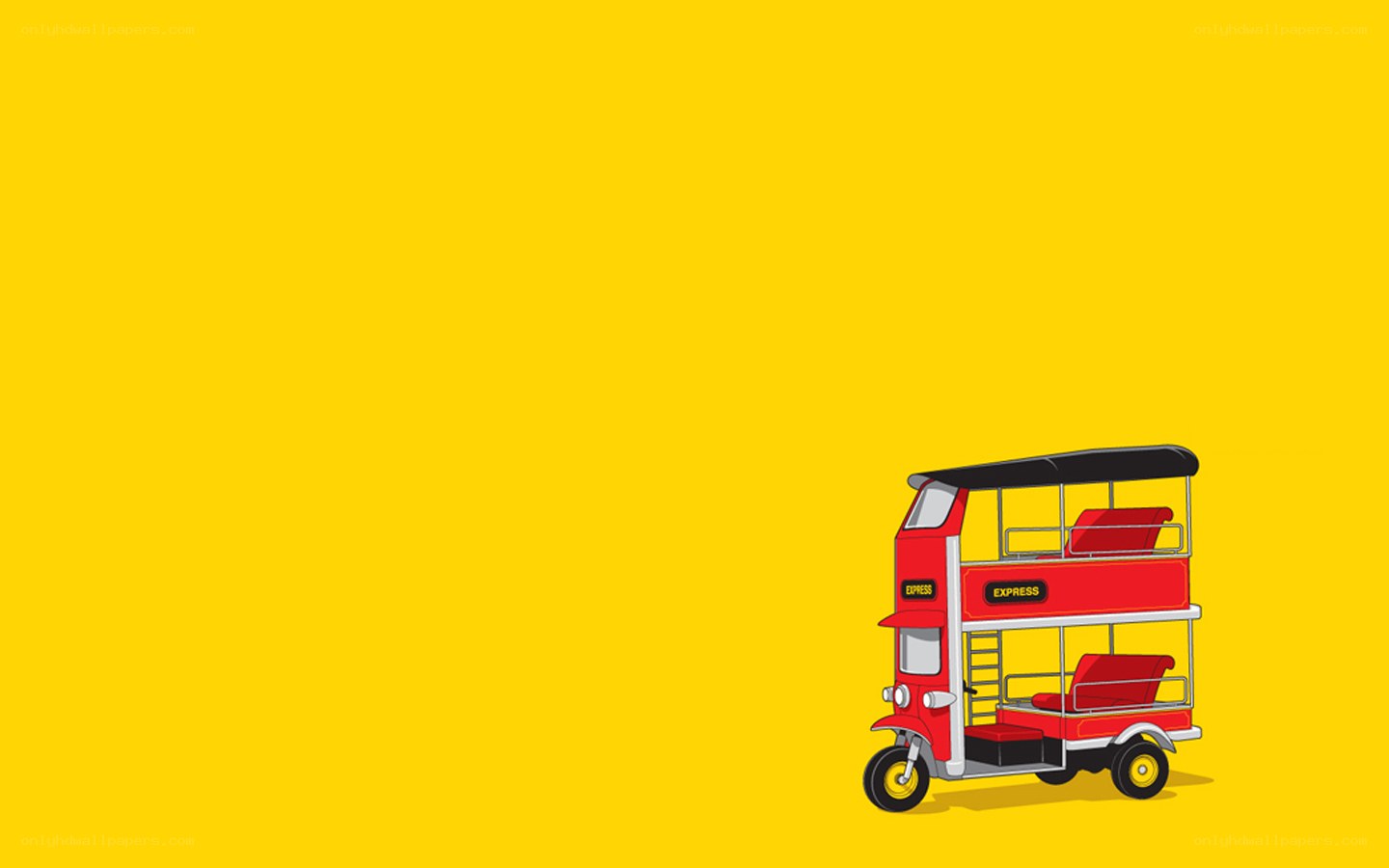 Red double-decker tuk-tuk