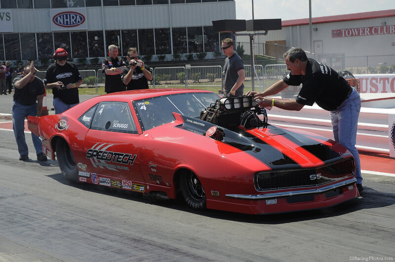 Red Drag Racing Car — Active, Afternoon, Photograph, Men, Race Track