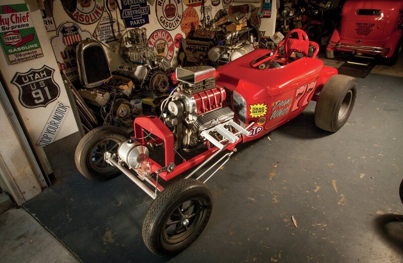 Red Drag Racing Car — Dramatic, Photograph, Engines
