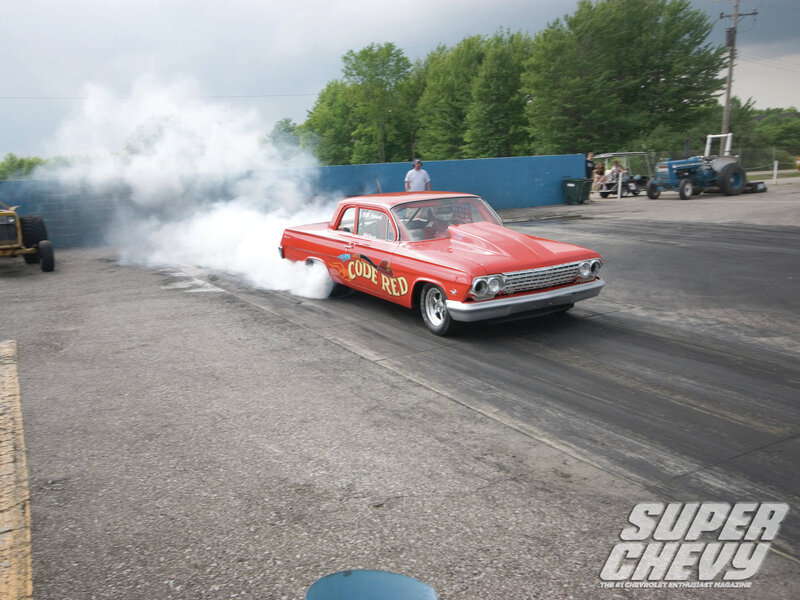 Red Drag Racing Car — Dramatic