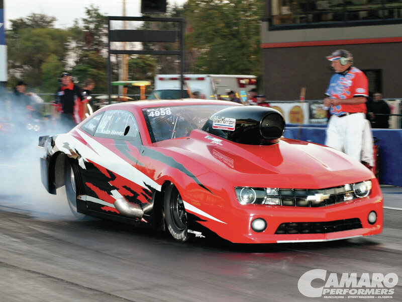 Red Drag Racing Car — Dynamic, Afternoon, Photograph, Smoke, Person