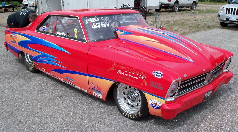 red drag racing car