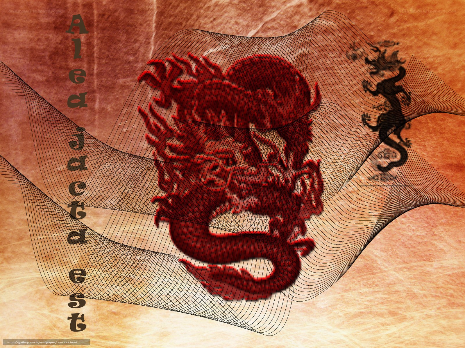 Red dragon abstract design