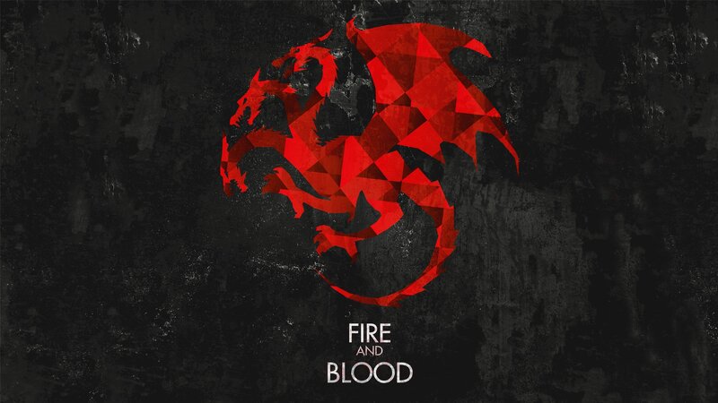 Red dragon and fire blood