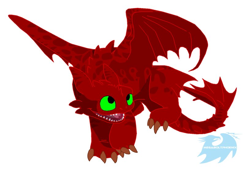 Red Dragon Character — Playful