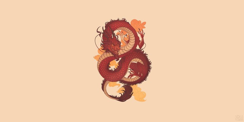 Red Dragon Coiled