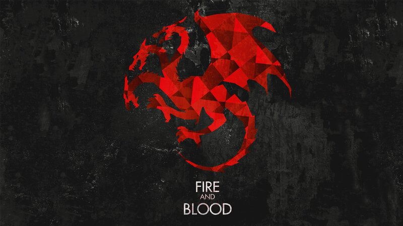 Red Dragon Emblem — Dramatic, Digital Art