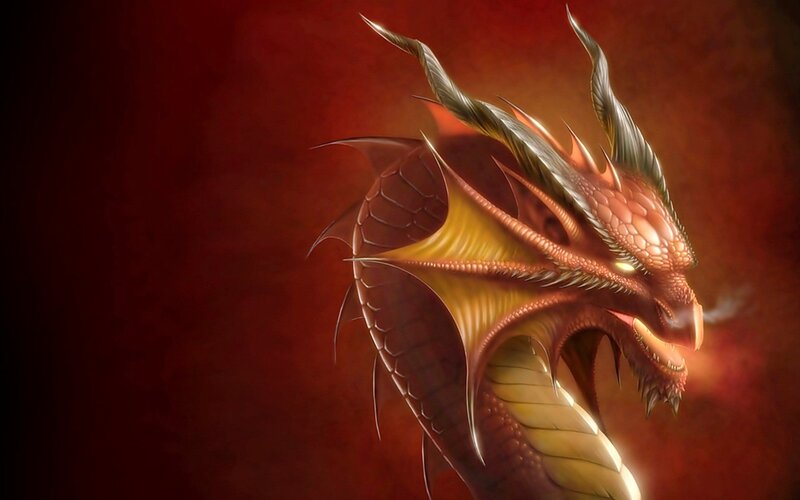 red dragon fantasy artwork