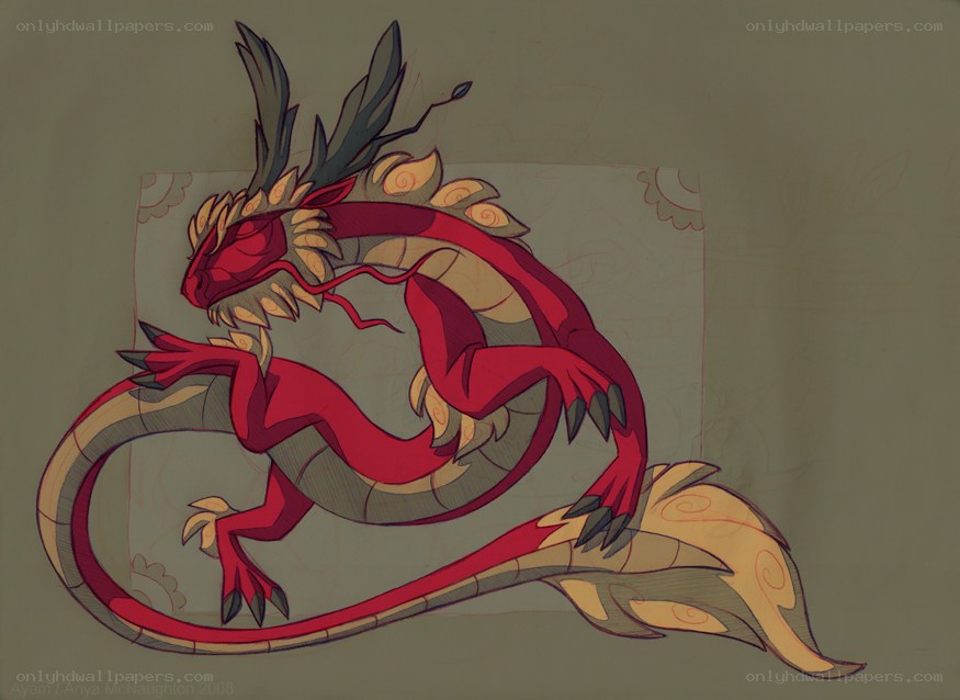 red dragon illustration