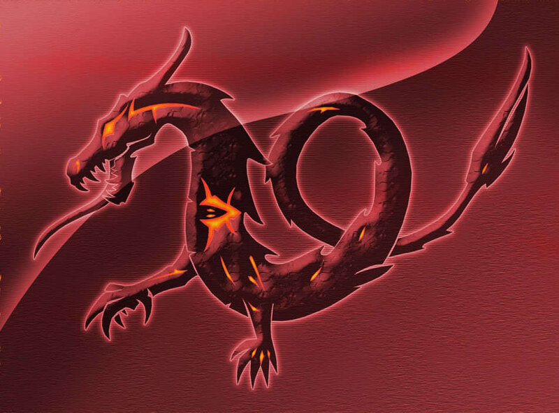 Red Dragon Illustration — Dramatic, Digital Art, Fire