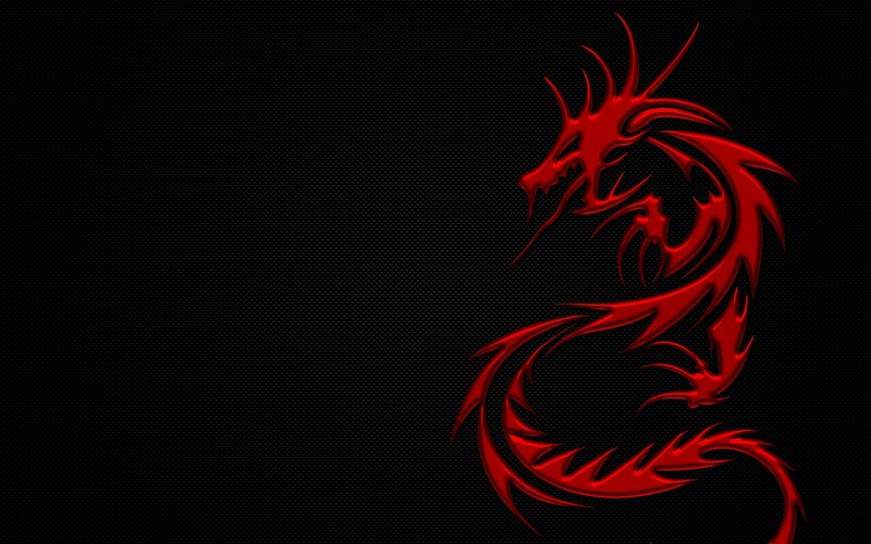 Red Dragon Illustration — Dramatic, Digital Art