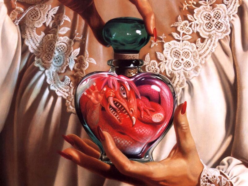 Red Dragon in Bottle