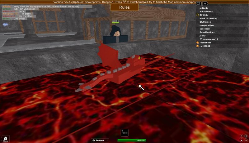 Red Dragon in Lava