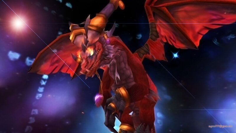 red dragon in space