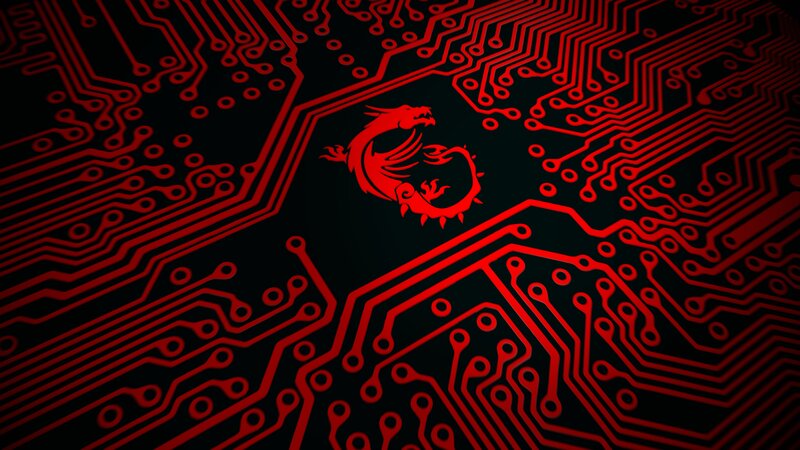 Red Dragon Logo — Black, Technological