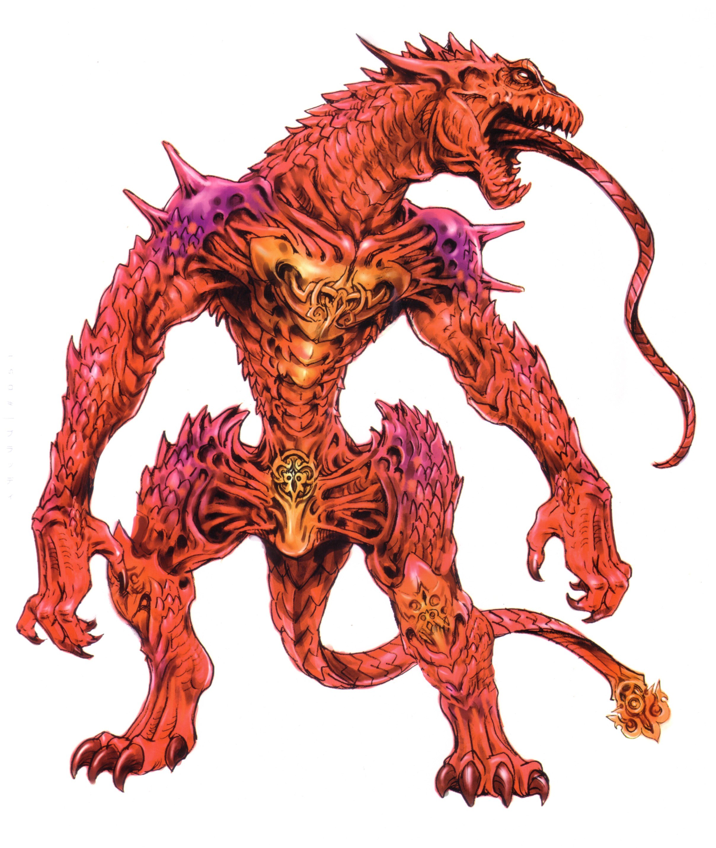 red dragon monster concept art