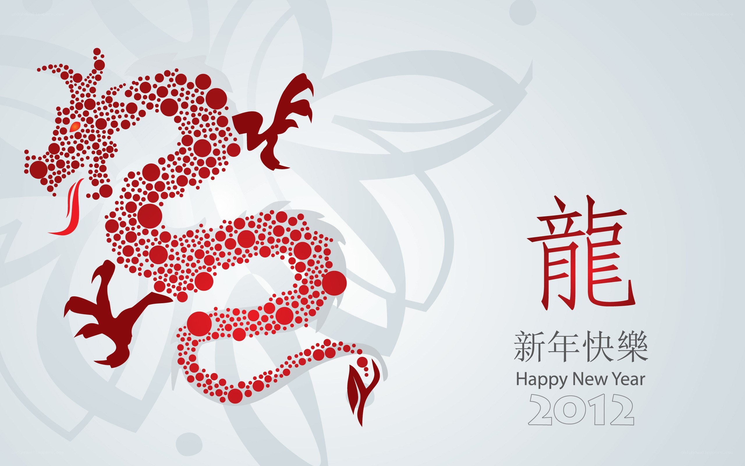 Red dragon new year card