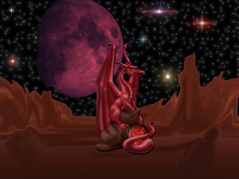 Red Dragon on Alien Planet