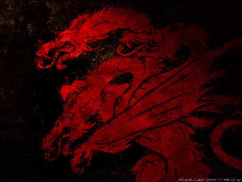 Red Dragon on Black — Dramatic