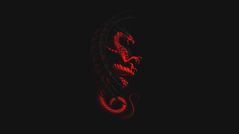 Red Dragon on Black