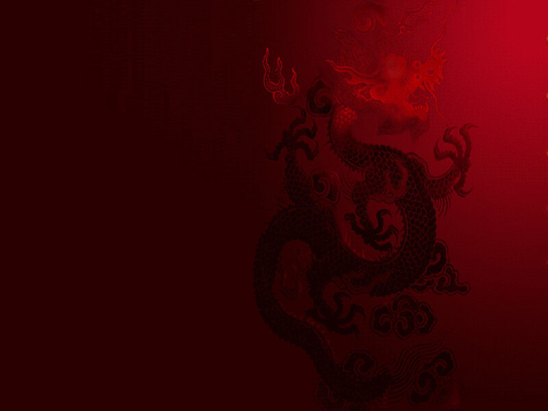 red dragon on dark background