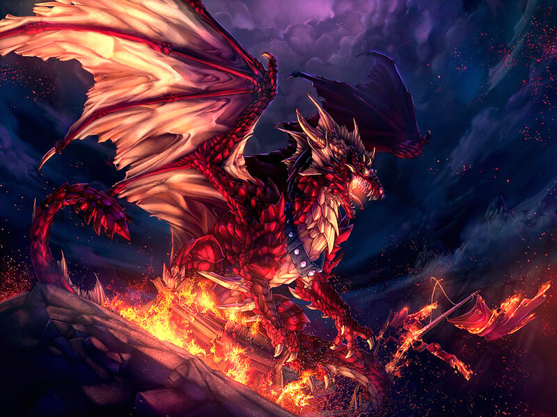 Red Dragon on Fire