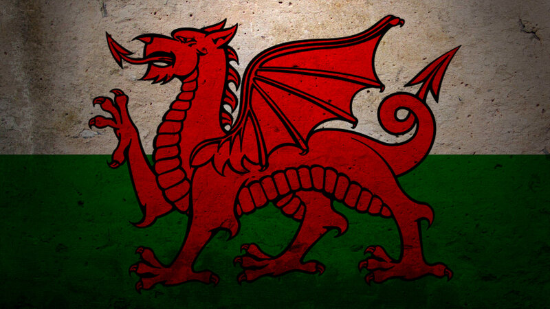Red Dragon on Flag — Proud