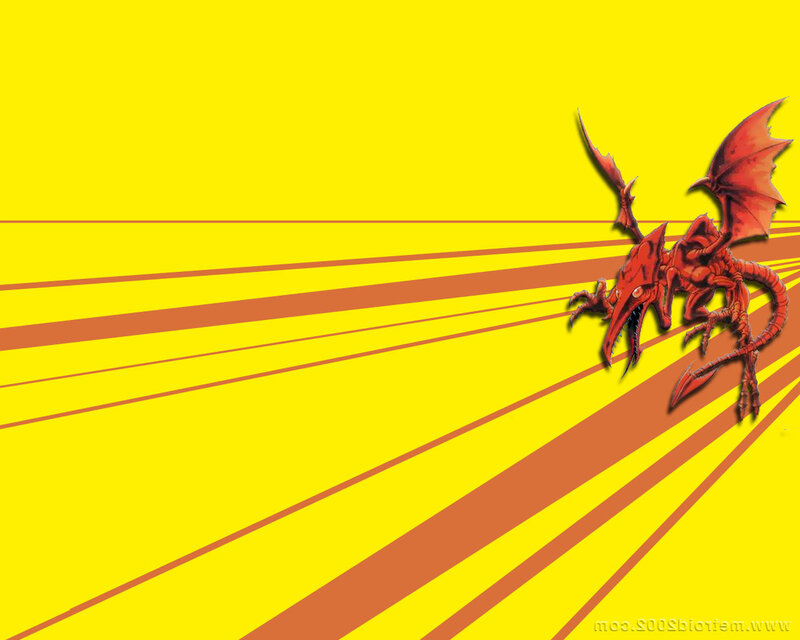 Red dragon on yellow background