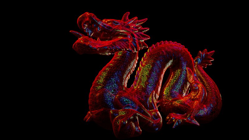 Red Dragon Sculpture — Dramatic