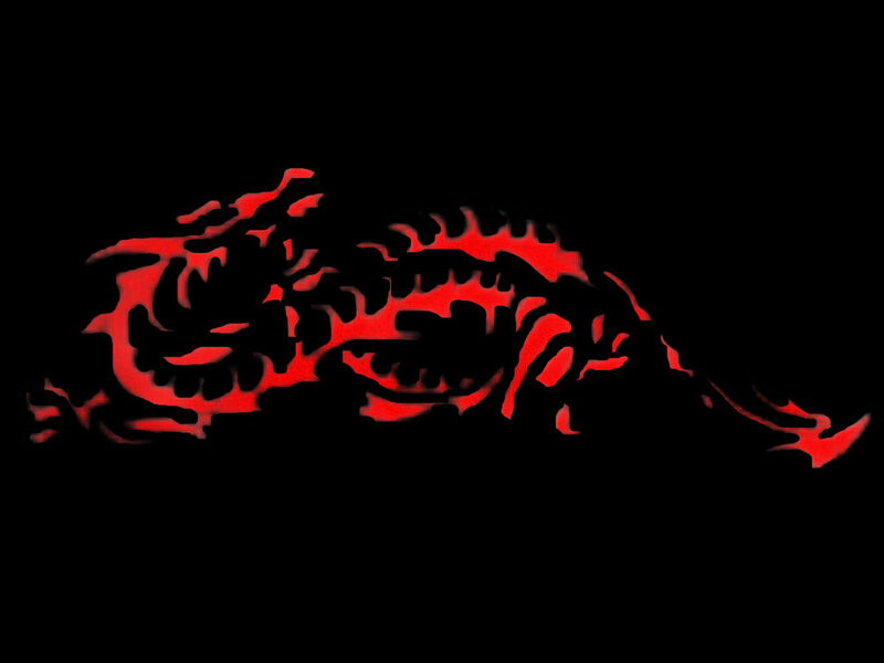 red dragon silhouette