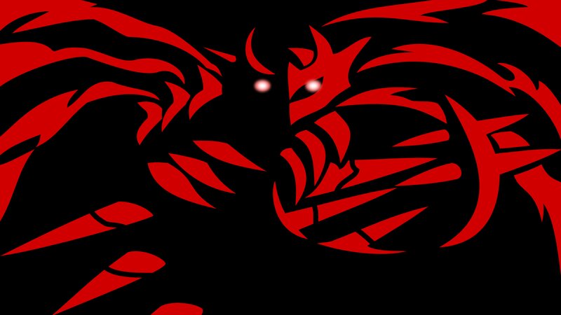 Red Dragon Silhouette — Dark