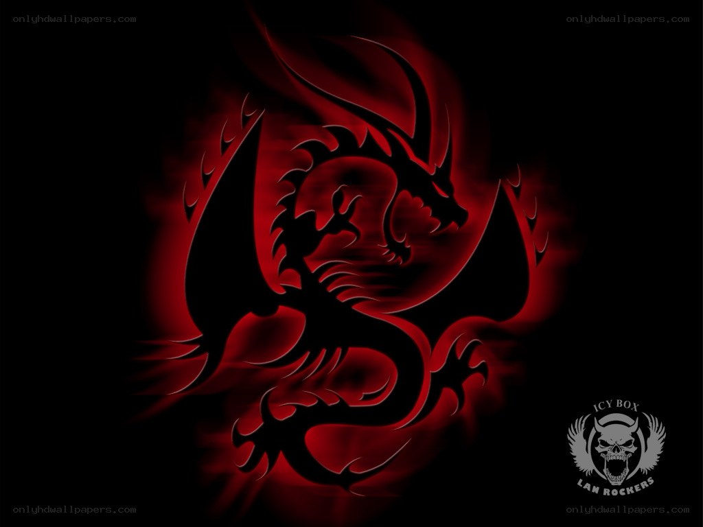red dragon silhouette wallpaper