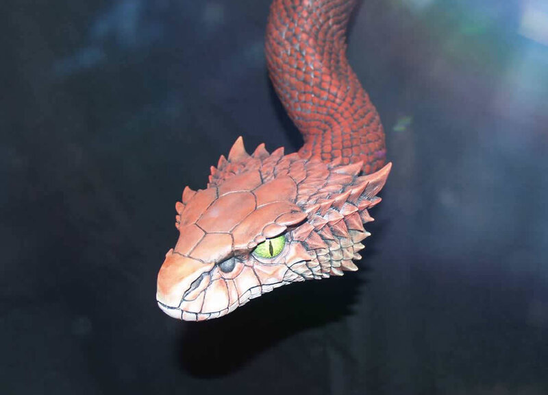 Red Dragon Snake Head
