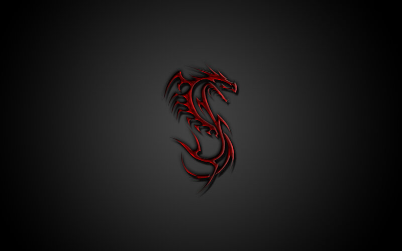 Red dragon tribal design