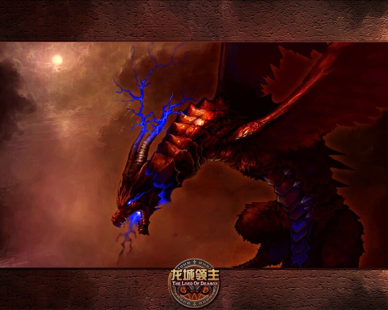 Red Dragon with Lightning