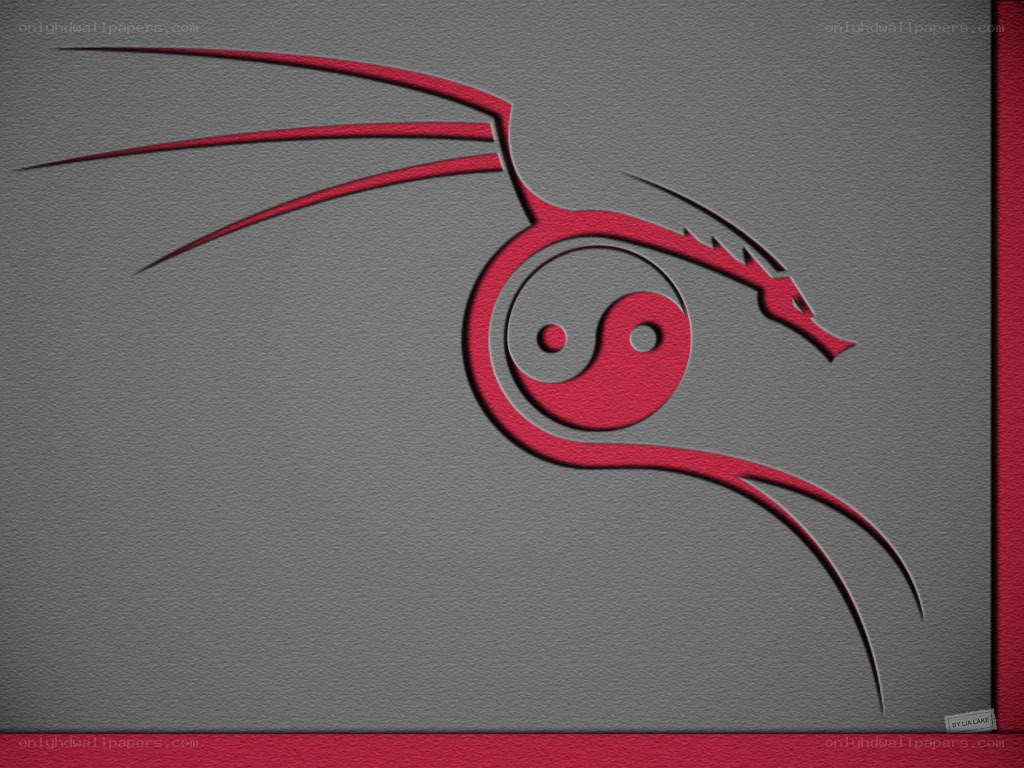 Red dragon yin-yang symbol