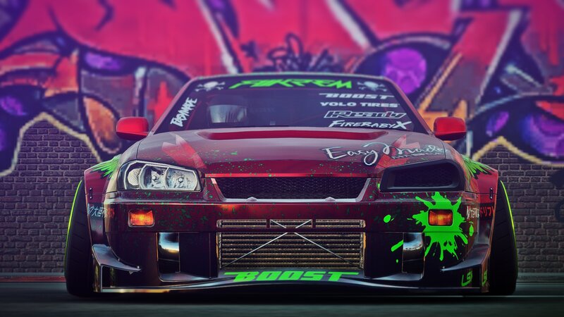 Red Drift Car — Aggressive