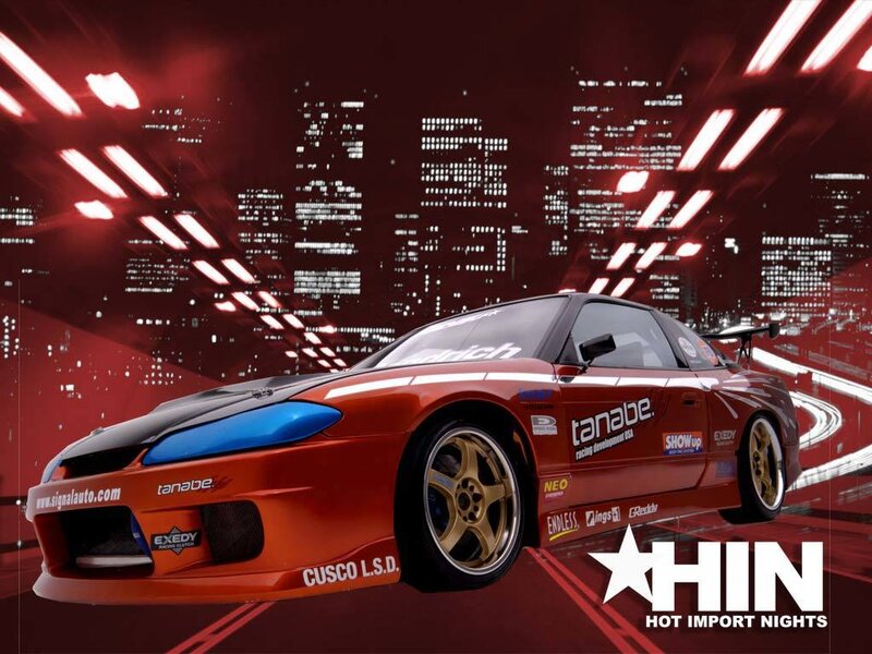 Red Drift Car — Dramatic