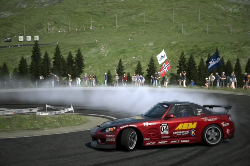 Red Drift Car on Track — Dynamic