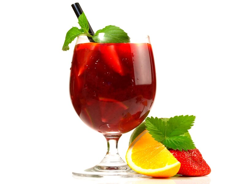 Red Drink in Glass — Refreshing, Photograph