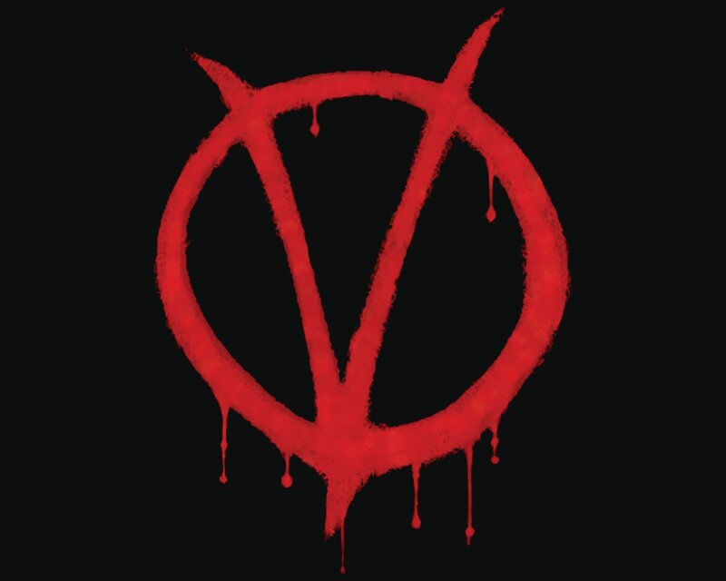 red dripping symbol on black