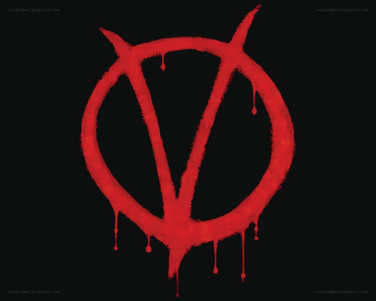 red dripping symbol on black