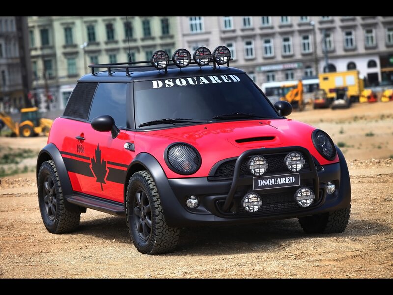 Red DSQUARED Mini Cooper
