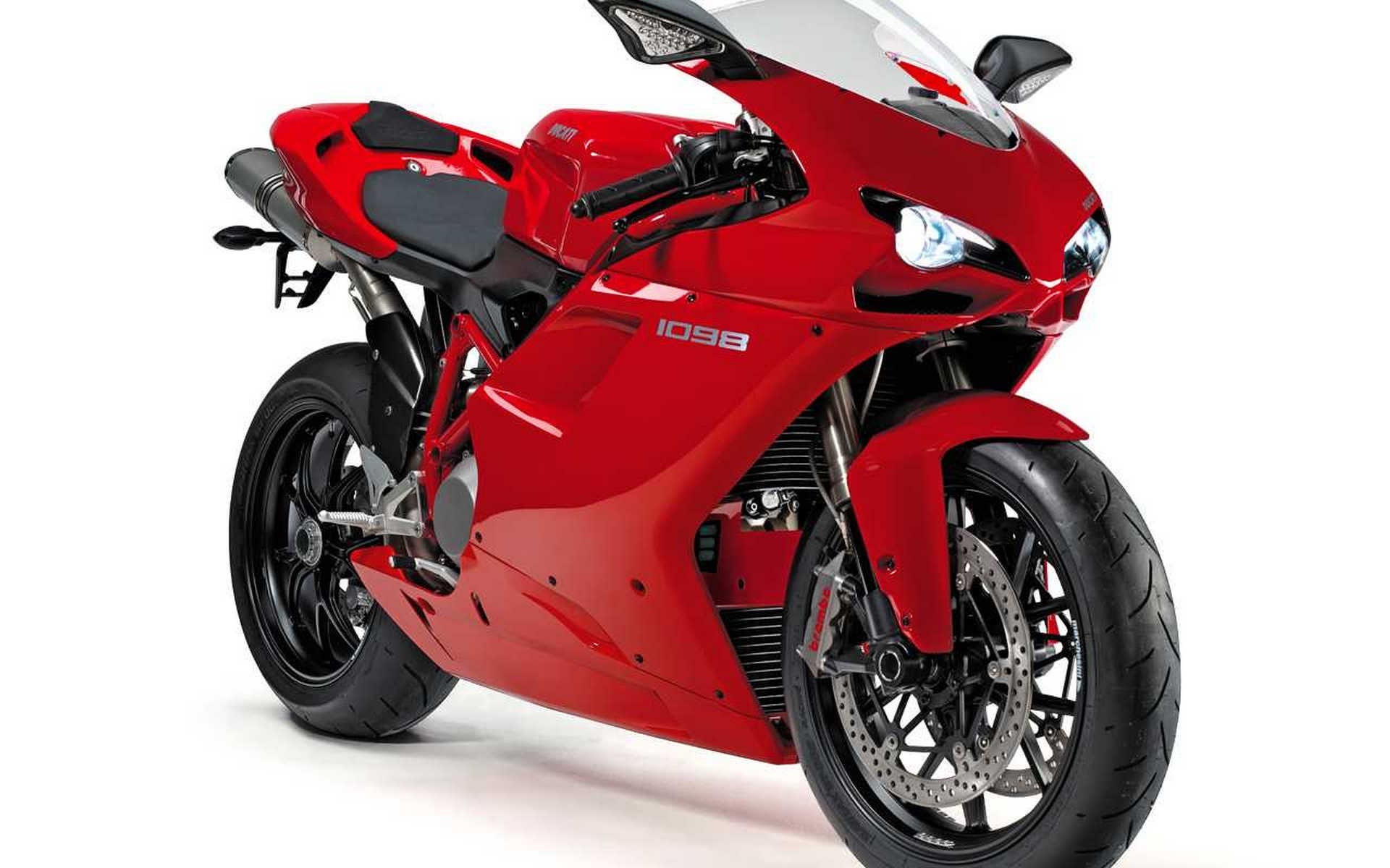 Red Ducati 1098 motorcycle
