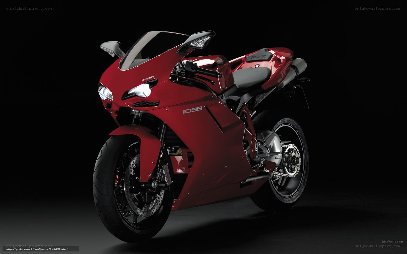 Red Ducati 1098 motorcycle