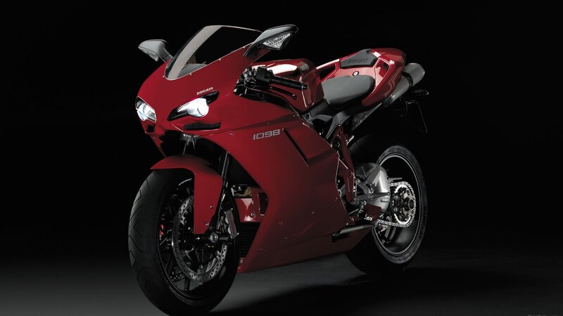 Red Ducati 1098 motorcycle