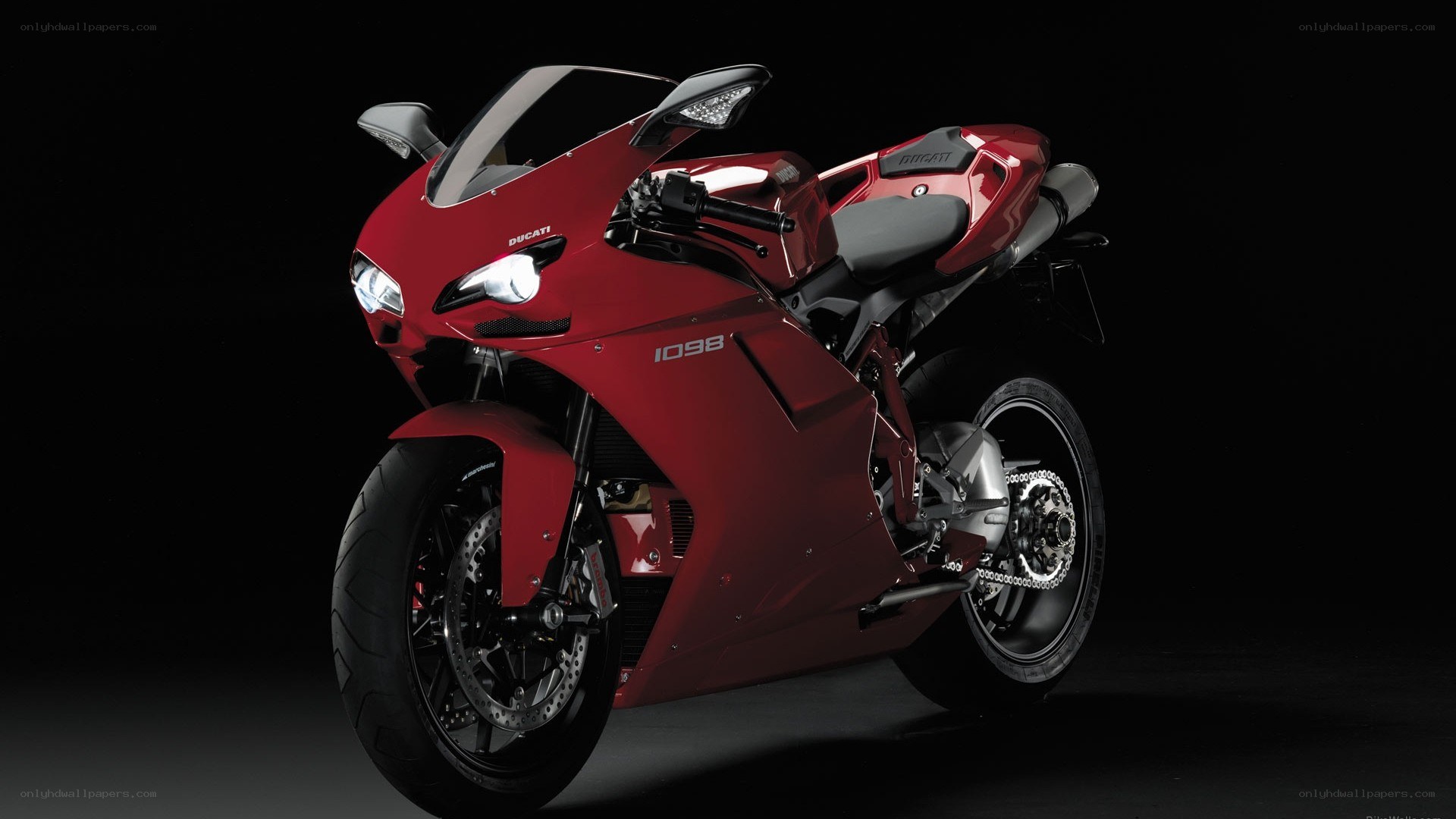 Red Ducati 1098 motorcycle